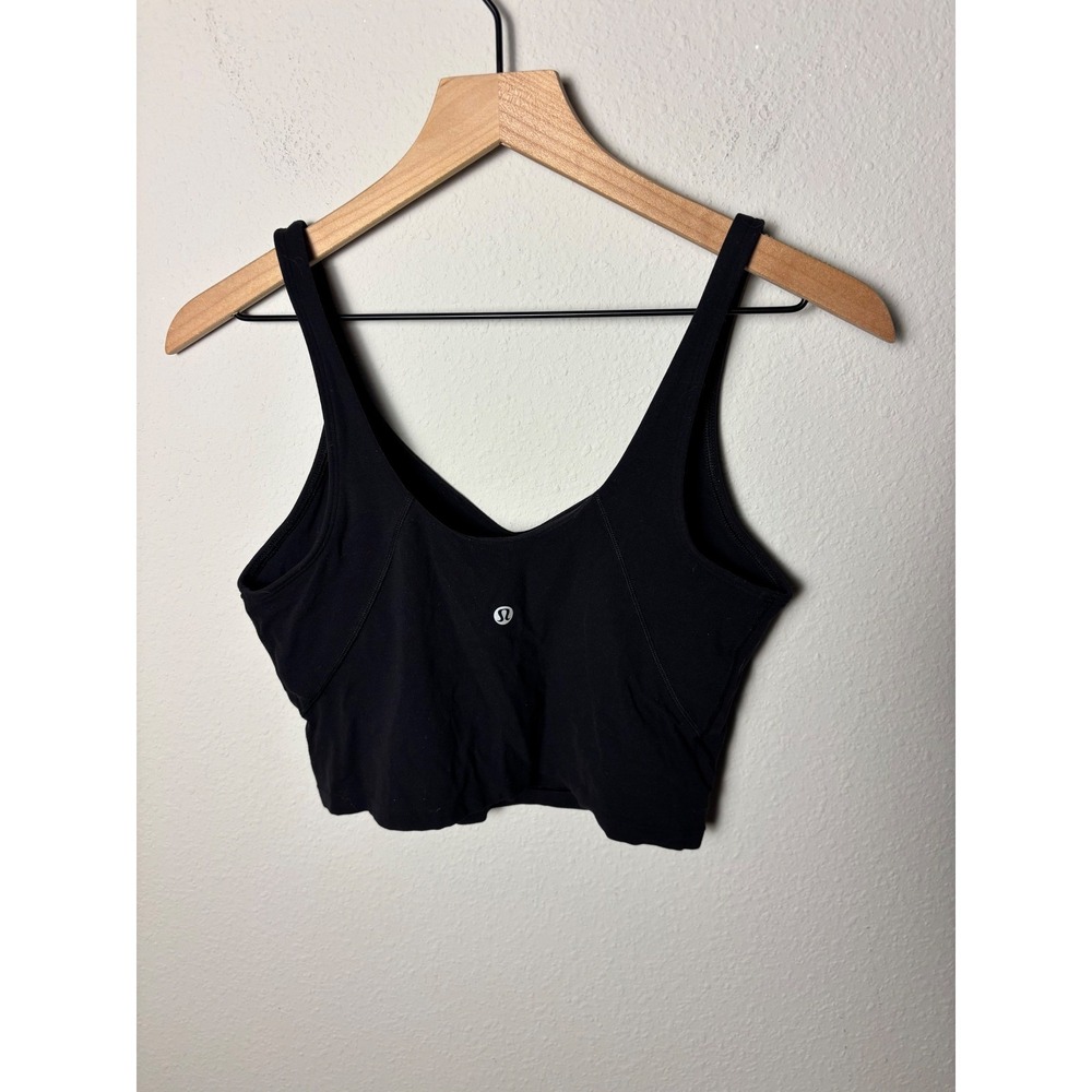 ☀️ Lululemon Align Tank Black Nulu Yoga Top Size 8 LW1CW1S - Picture 2 of 3